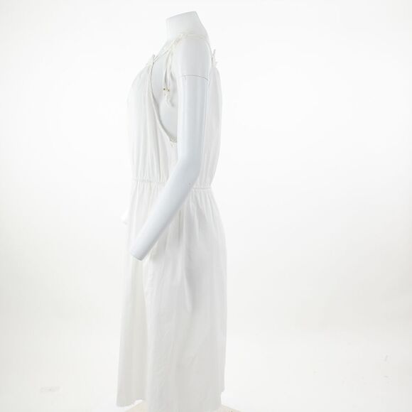 H Halston Womens Sleeveless Ruched-Neck White - Picture 4 of 6